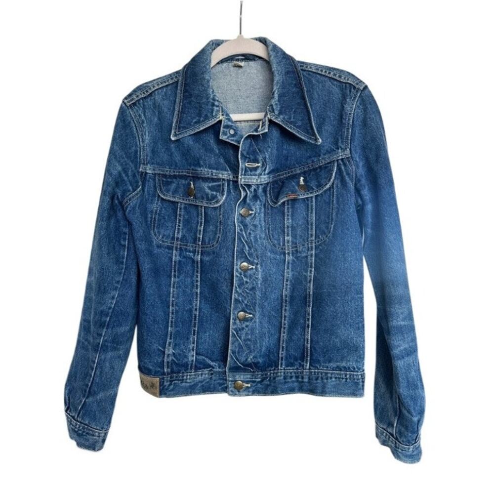 Vintage Lois Jeans Denim Trucker Jacket Made in Spain Blue Jean Jacket EU 50
